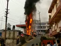 Fire at Petrol Pump, Nongrim Hills, Shillong